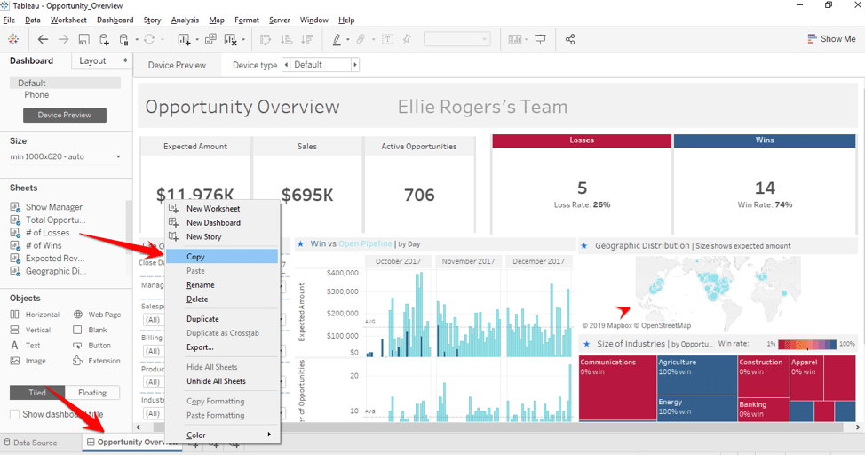 Copy dashboard