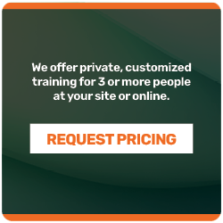 Get the training your team needs! Request pricing.