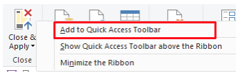 Quick Access Toolbar