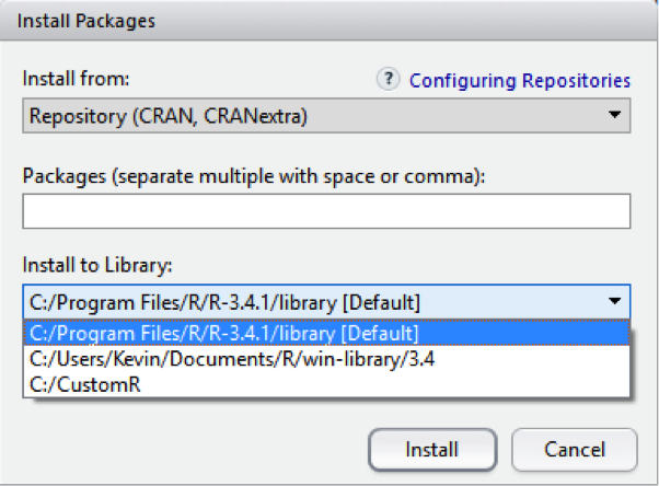 new install package settings