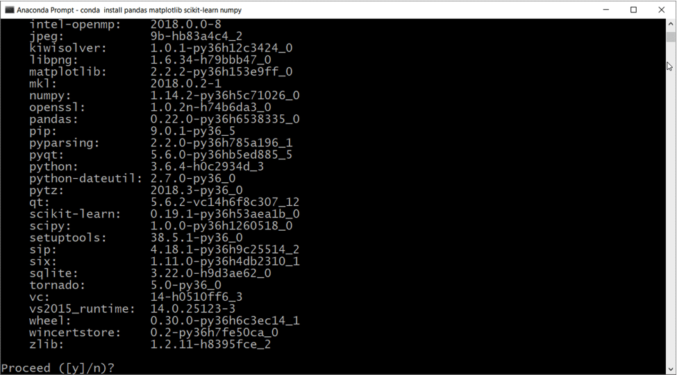 conda install pandas