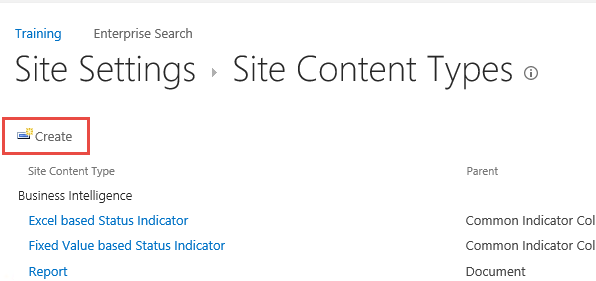Create Site Content Types