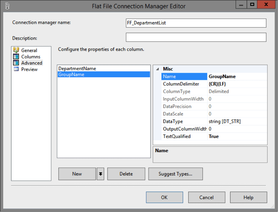 Flat File Connection Manager