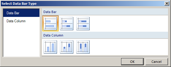 Figure 30: Select Data Bar Type Dialog Box