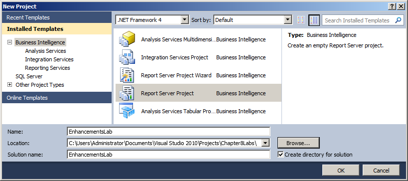 Figure 47: New Project Dialog Box