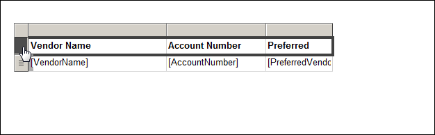 Figure 60: Selecting the Entire Row